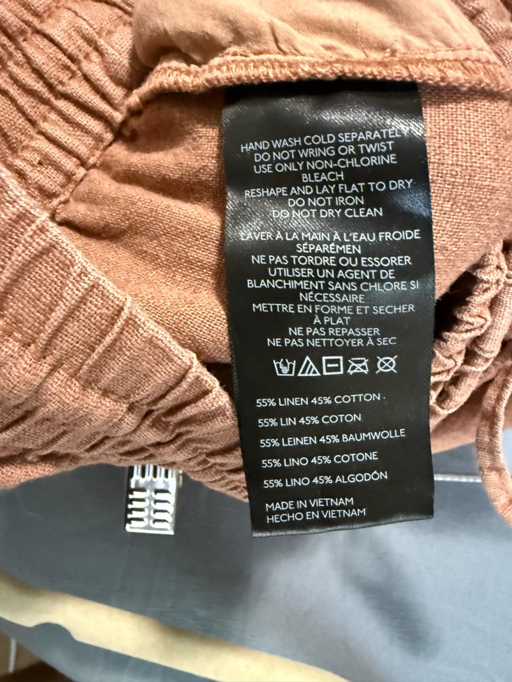 Free People Wide Leg Drawstring Pants in Rust - Picture 5 of 8